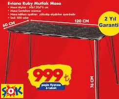 EVİANA RUBY MUTFAK MASA